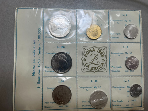 Serie valori italia 1968 con - serie,