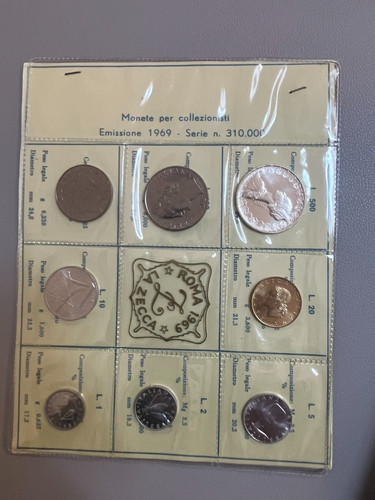 Serie valori italia 1969 con - valori,